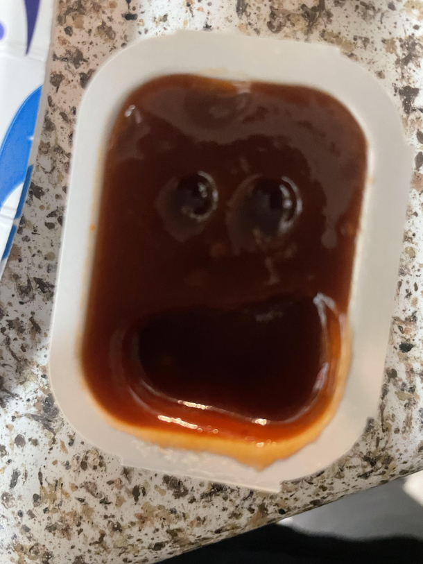 My McDonalds BBQsauce is really happy to see me