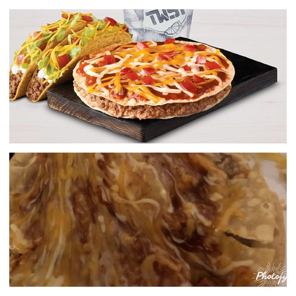 My Mexican pizza looks like it went on one wild ride