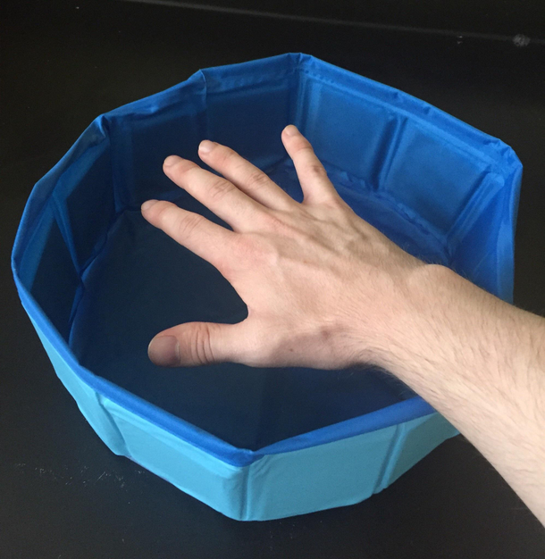 My mom bought a pool online but forgot to check the size
