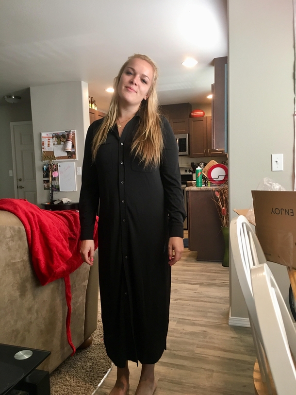 My mom called me and told me she had ordered a little black dress for me that I would love This came in the mail today