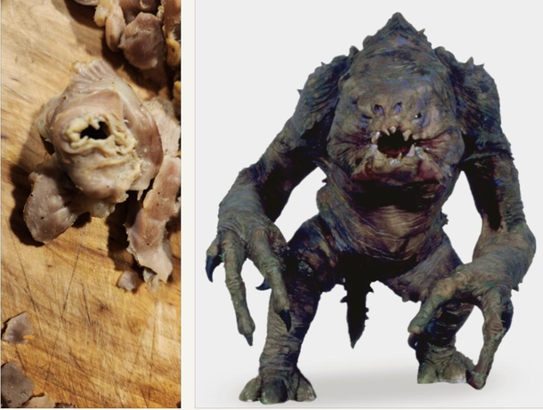 My mom found a rancor in the Thanksgiving turkey