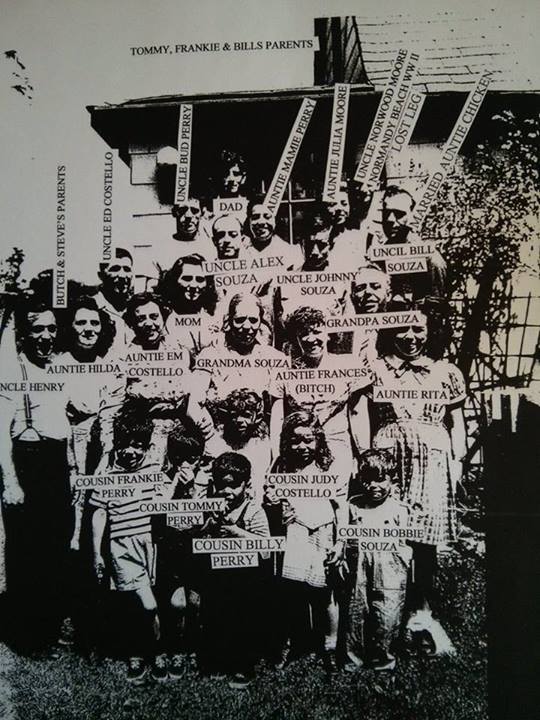 My mom labeled this family photo for us kids before she died so wed know who was who and who was a BITCH