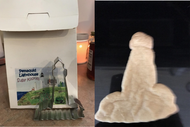 My mom made some lighthouse cookies They came out half-cocked