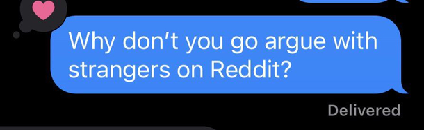 My most recent suggestion to my sibling on what they should do tonight