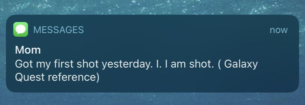 My mother after getting vaccinated