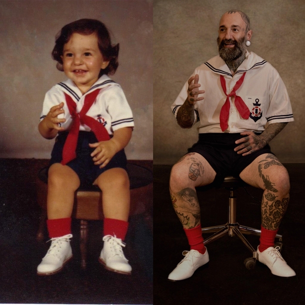 My mother made me the  year old outfit and the  year old outfit