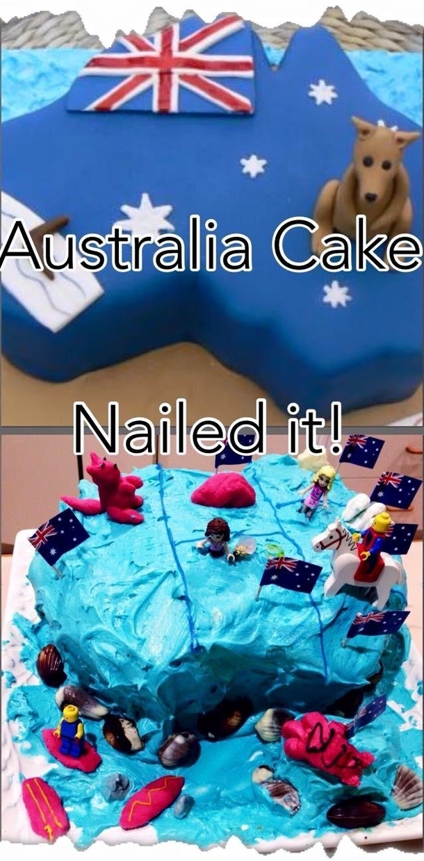My mums attempt at an Australia Day cake