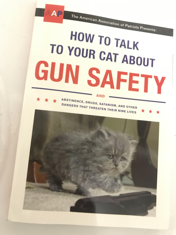 My neighbors are moving to Seattle tomorrow We both like cats They left me this book as a farewell present today