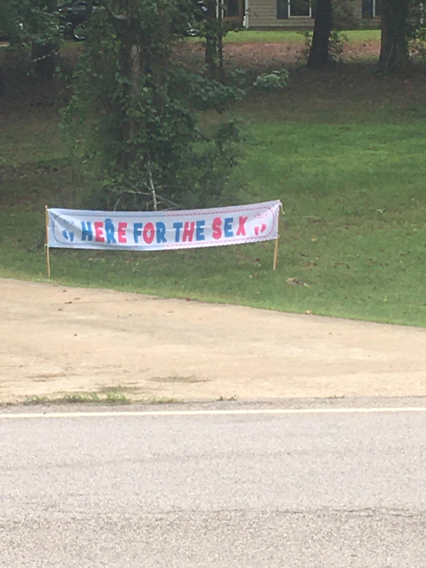 My neighbors baby shower sign