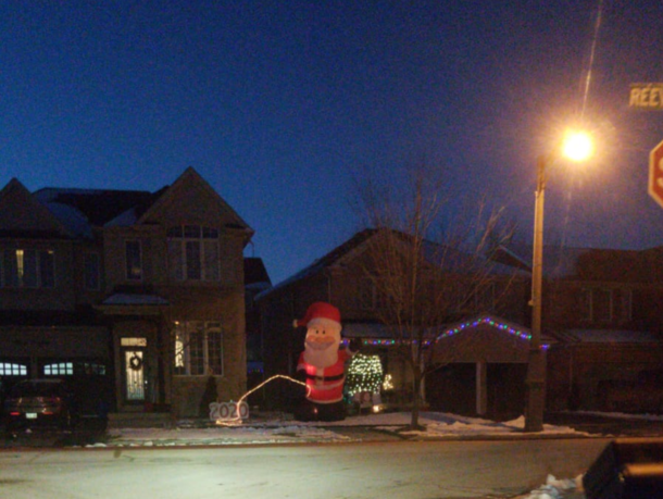 My neighbors creative way of showing how they feel about  I dont disagree