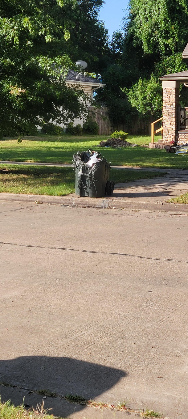 My neighbors refusing to miss trash day