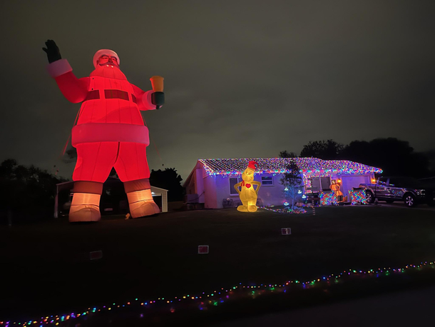 My neighbors -story tall Santa
