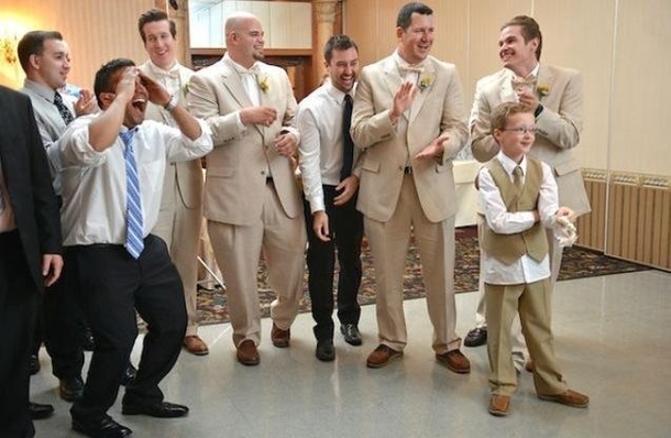 My nephew caught the garter