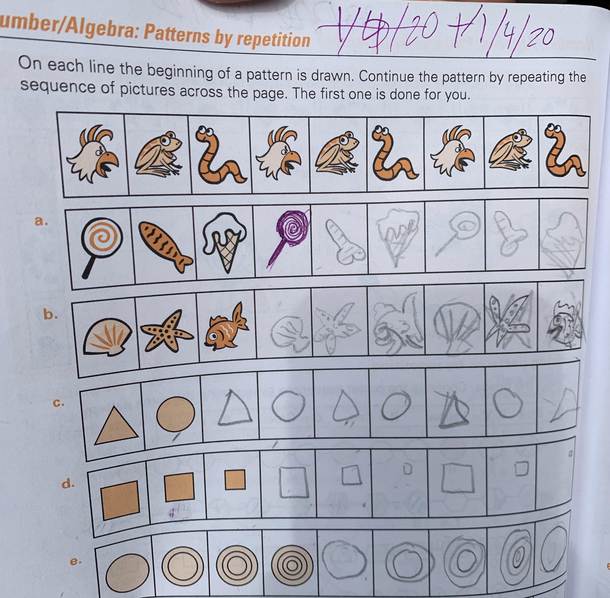 My nephew couldnt understand why his mom and I were in tears at his homework