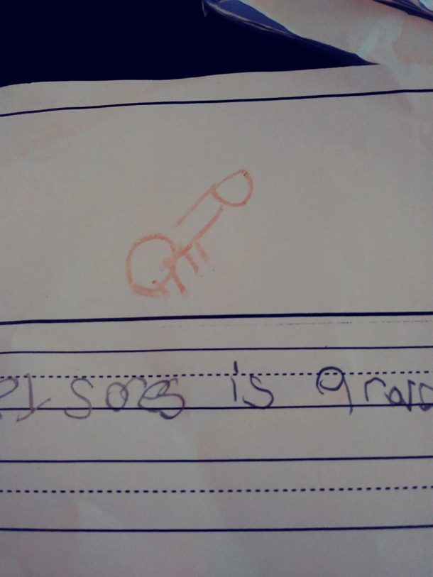 My nephew likes to draw dinosaurs on his school work