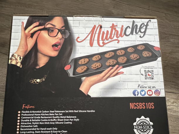 My new cookie sheets look like they used a poorly edited porn image on the box