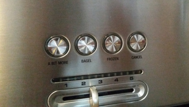 My new toaster has the most brilliant button