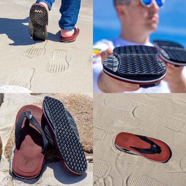 My newest fake invention is the FlopFlips Sandals with reverse soles so it looks like you were walking the opposite direction on the beach See ya later stalkers