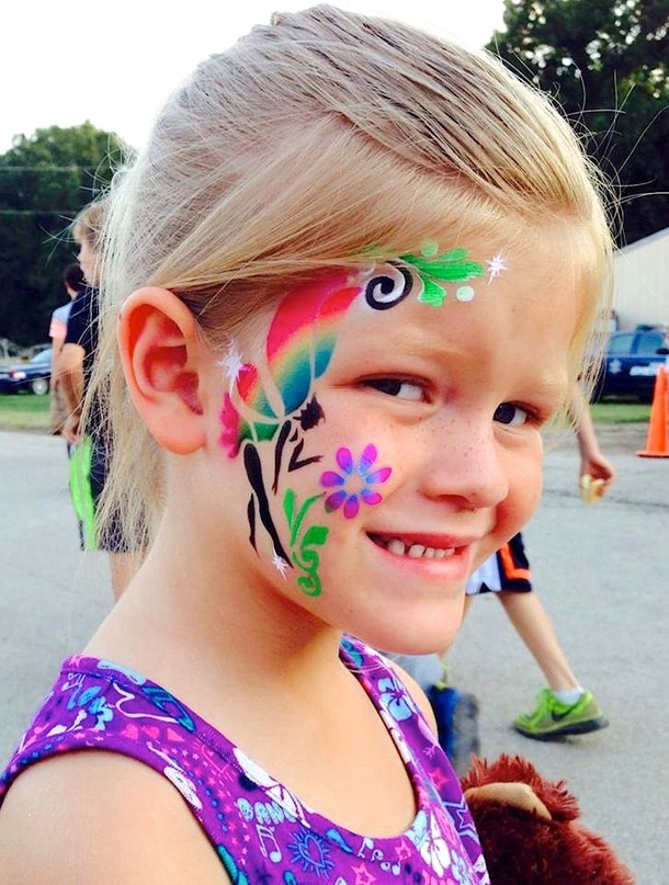 My niece got her face-painted I call it Tinkerbell from The Mike Tyson Collection