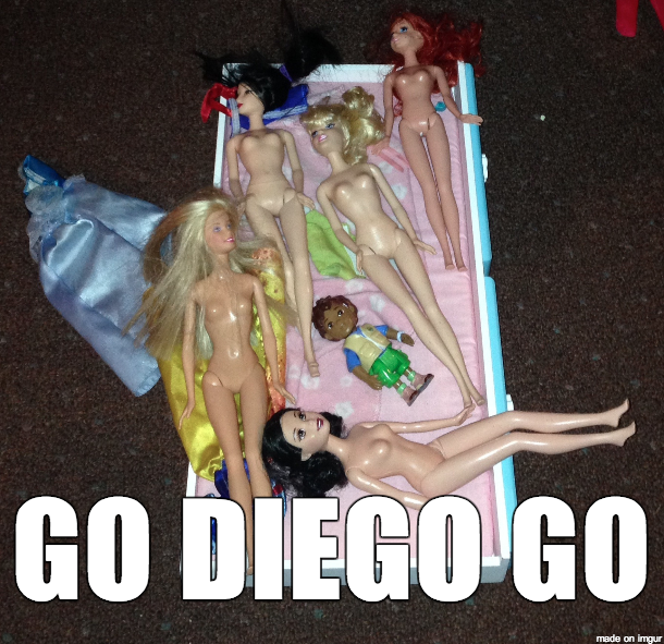 My niece was playing Barbies