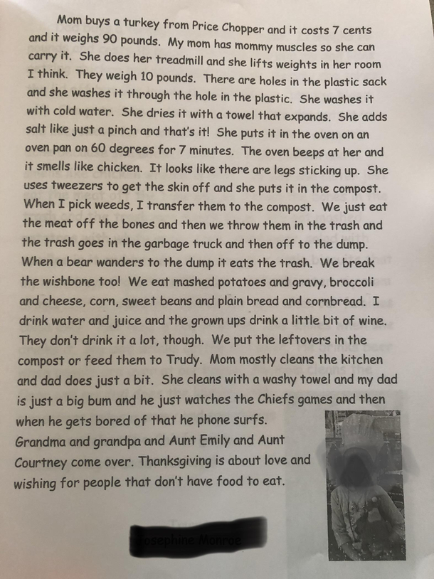 My niece wrote the best story Ive ever read