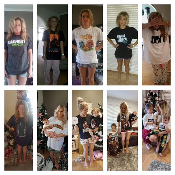 My now wife now mother of my children when we first met she was over me playing MW so much so I bought her a T shirt for X-mas Now every year for  years I have bought her my favorite game Tee every year much to her delight