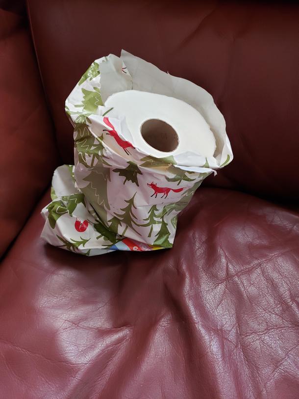 My parents gave me toilet paper as a gag gift for Christmas Whos laughing now