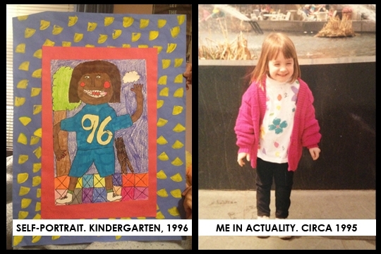 My peculiar self-portrait from kindergarten 