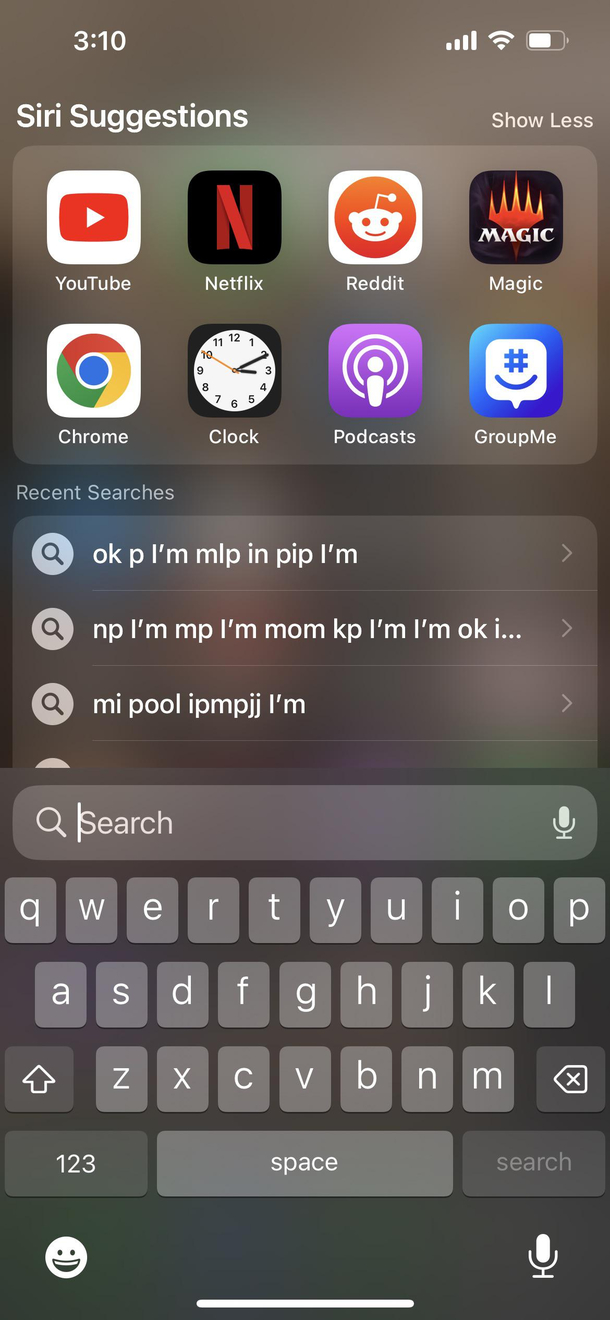 My phone was listening to me sneeze and gave me what it heard as possible internet searches