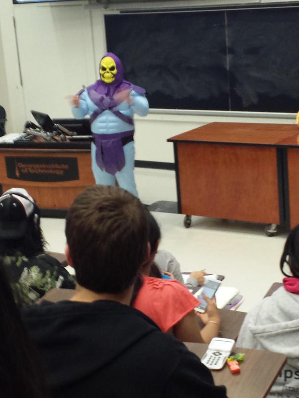 My physics professor dressed up for halloween