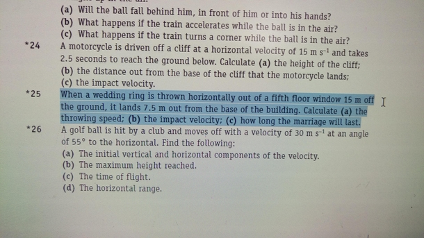 My physics textbook has humor