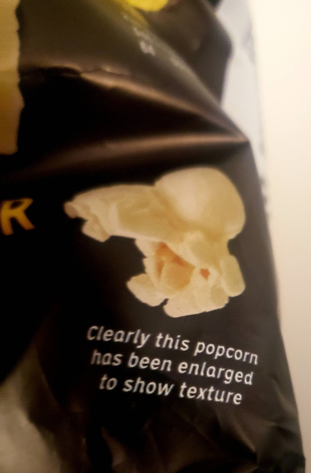 My popcorn bag thinks Im a moron