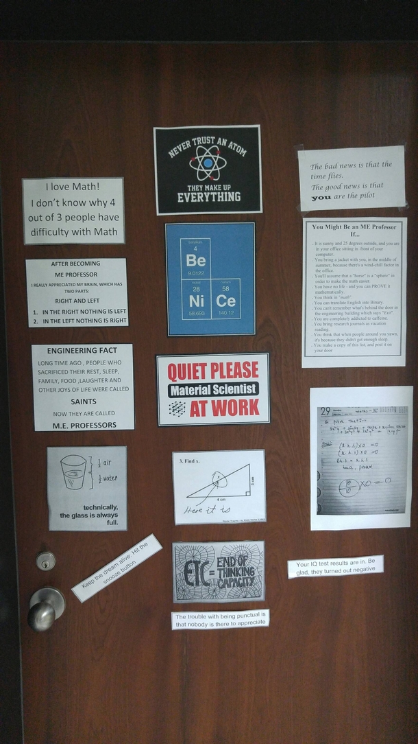My professor has this on his door