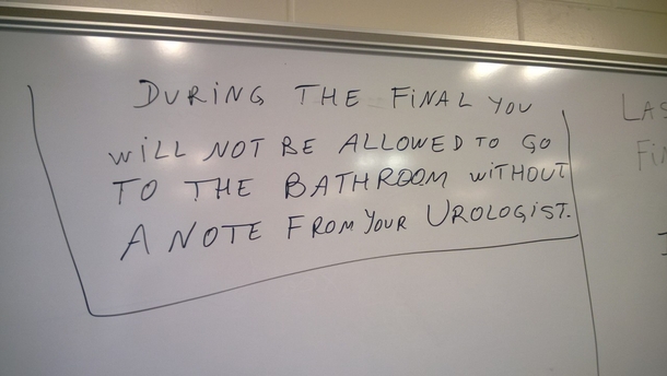 My professors are very strict during finals