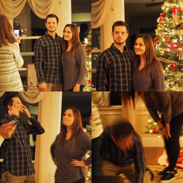 My progression of losing patience for Christmas pictures