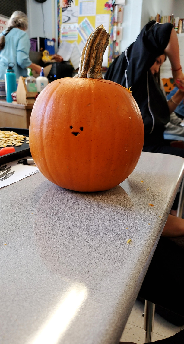 My pumpkin carving back in October for school