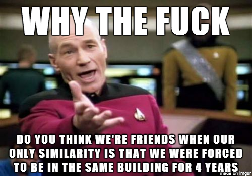 My reaction when running into people from high school is a bit different