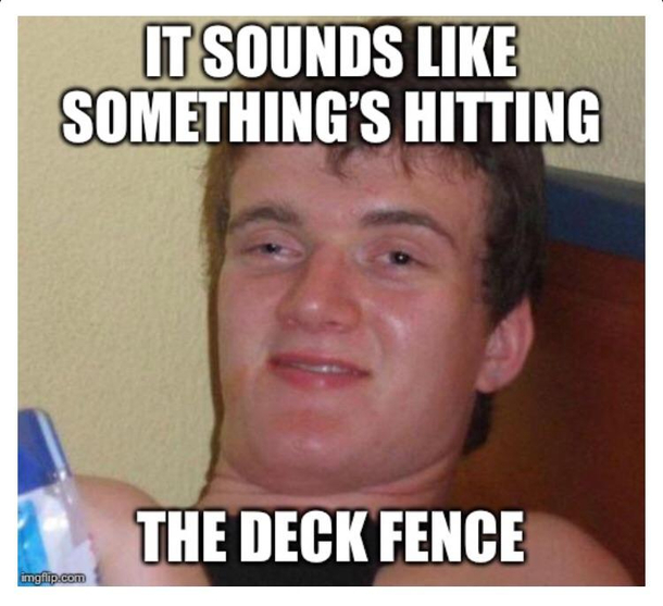 My roommate and I both forgot the word railing