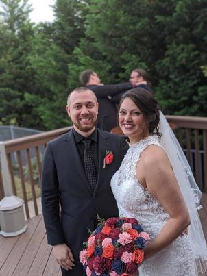 My Roommate and I have a tradition of photobombing wedding pictures by pretending to fight in the background