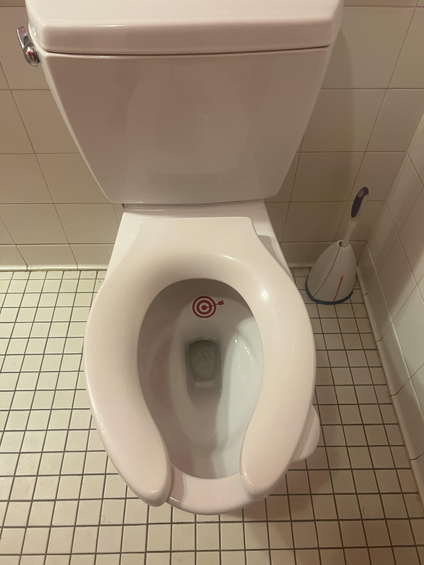 My school had a thing happen where some kid peed all other the bathroom so they out these in every toilet