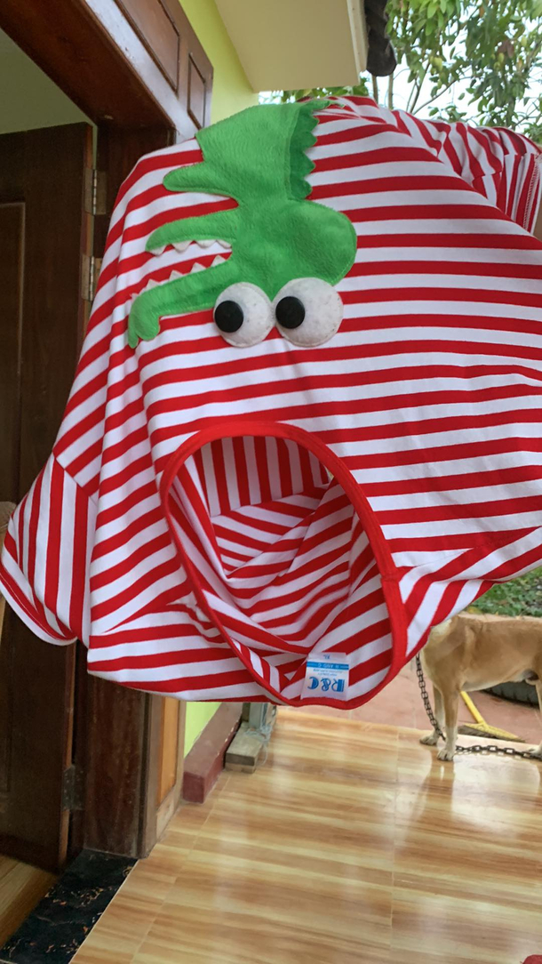 My shirt is scared of being upside down