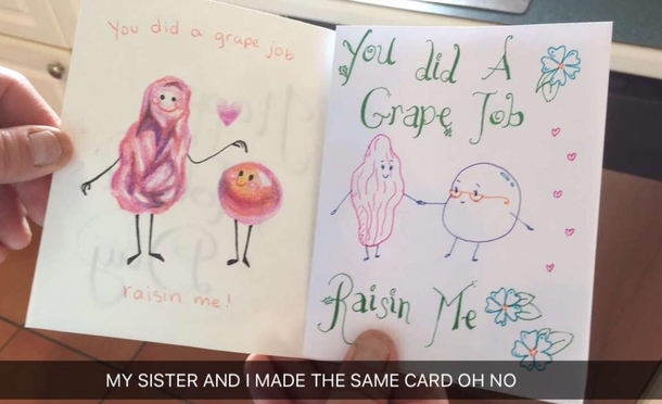 My sister and I live in different cities and managed to make our mom the exact same card