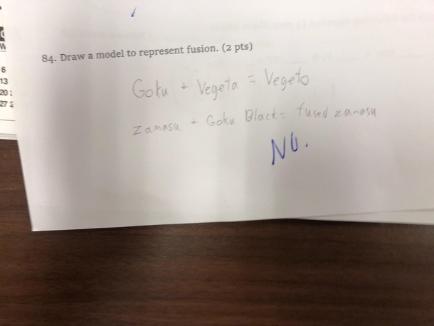 My sister is a teacher and just got this response on a test