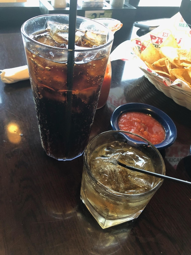 My sister ordered a rum and diet coke I mean she kind of got what she ordered
