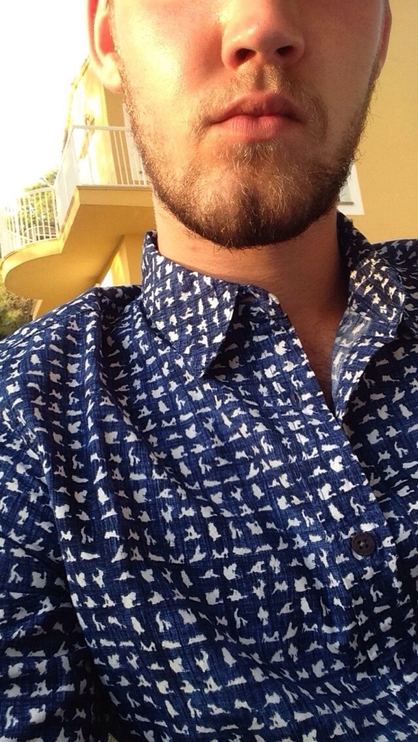 My sister was the first to notice what the print on my new shirt was during dinner at a fancy restaurant and the celebration of my grandfathers th birthday Laughs were had