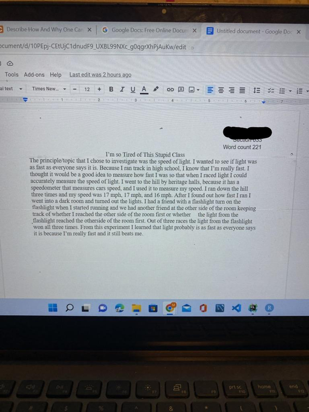 My Sisters Chem  assignment that she just turned in Shes pretty ready for the semestwr to be done