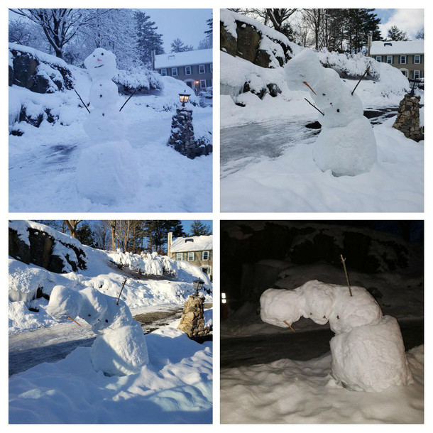 My snowman has had a rough week