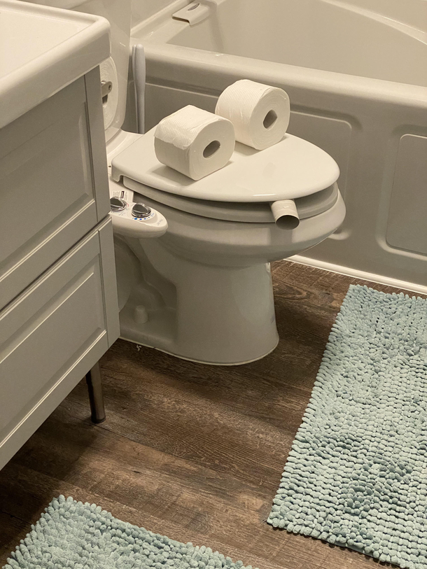 My son came running to tell me the toilet was smoking 