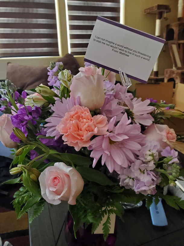 My son just sent these flowers to his SO Relationship goals