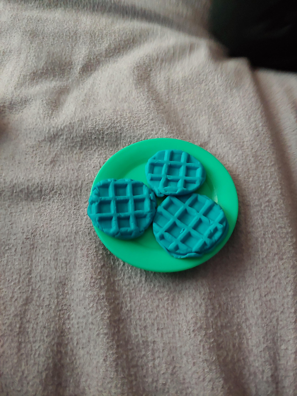 My son  made these for me out of play dough I cant tell him why Im laughing so hard